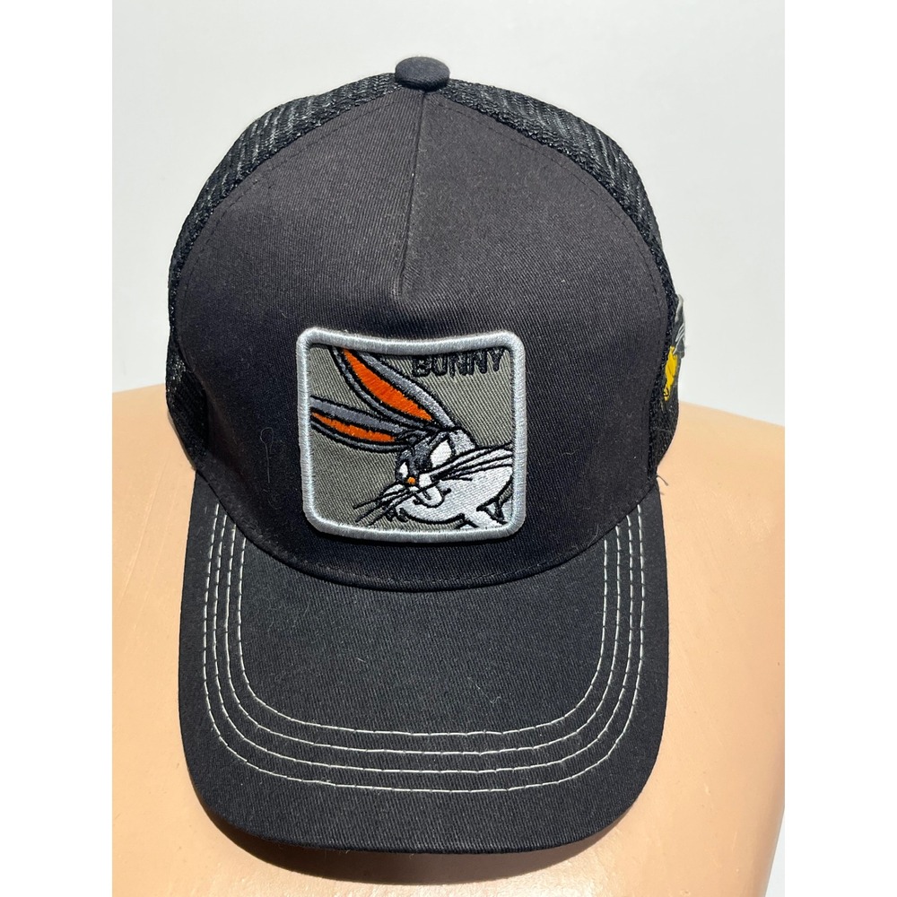 Goorin Bros Looney Tunes Bugs Bunny Trucker Hat Black Snapback Mesh Cap Mens